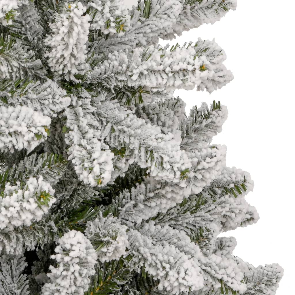 vidaXL Artificial Hinged Christmas Tree with Flocked Snow 270 cm 5