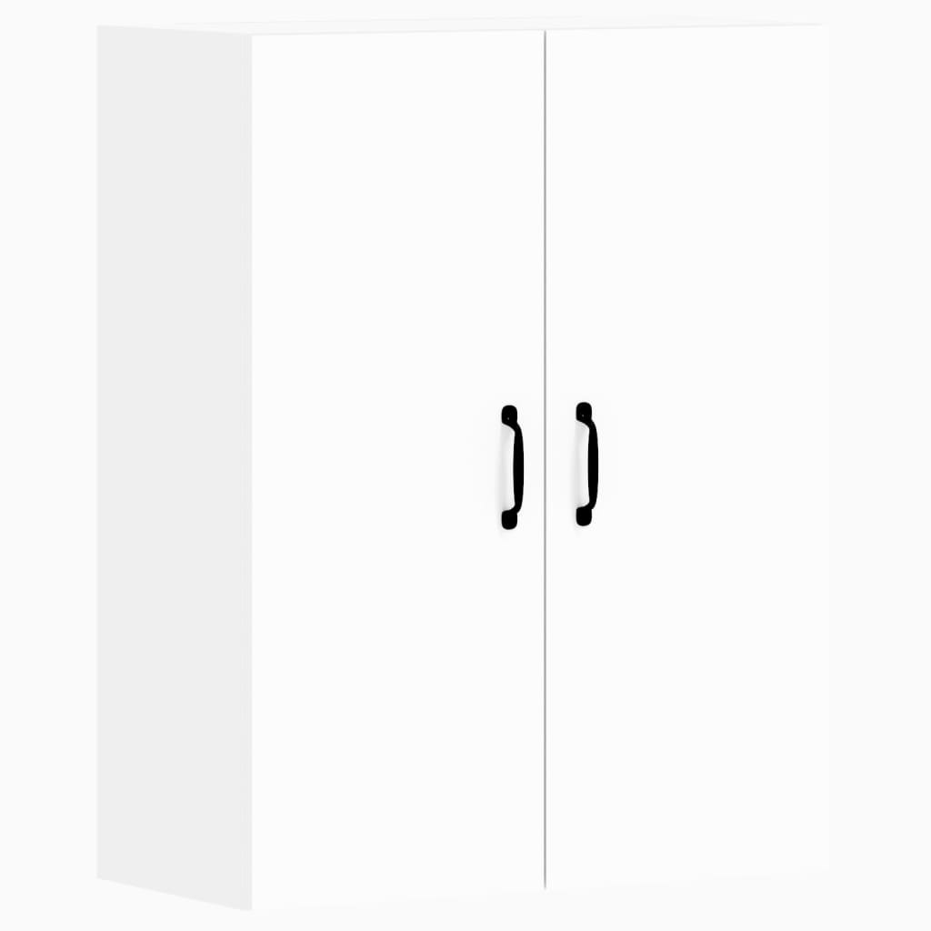 Wall Mounted Cabinets 2 pcs Engineered Wood Metal Black White