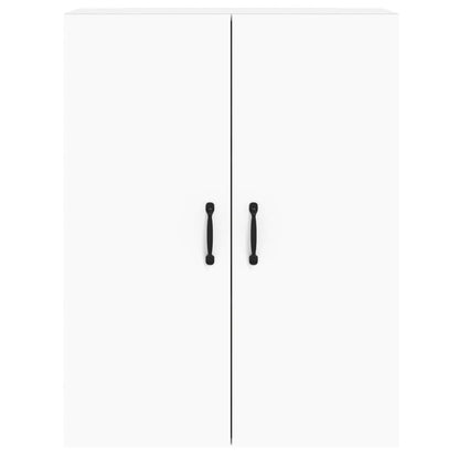 Wall Mounted Cabinets 2 pcs Engineered Wood Metal Black White