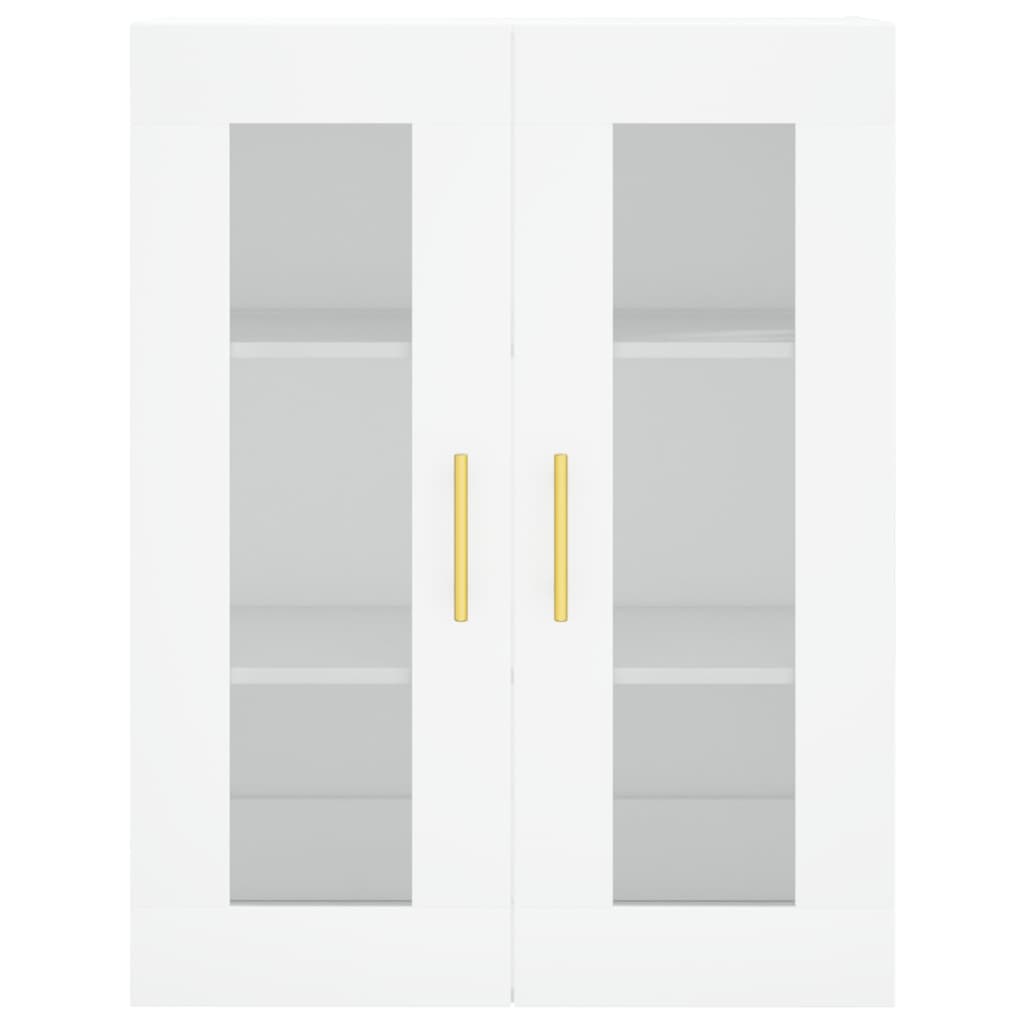Wall Mounted Cabinets 2 pcs Engineered Wood Tube Gold White