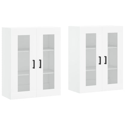 vidaXL Wall Mounted Cabinets 2 pcs White Engineered Wood 2
