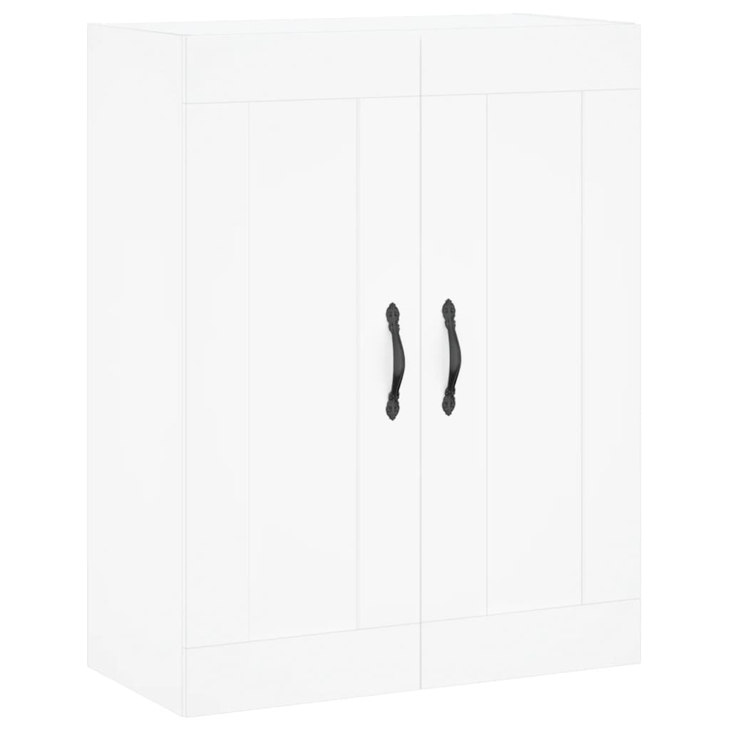Wall Mounted Cabinets 2 pcs Engineered Wood Leaf Black White