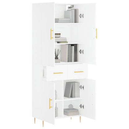 vidaXL Highboard White 69,5x34x180 cm Engineered Wood 3