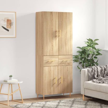 vidaXL Highboard Sonoma Oak 69.5x34x180 cm Engineered Wood 1