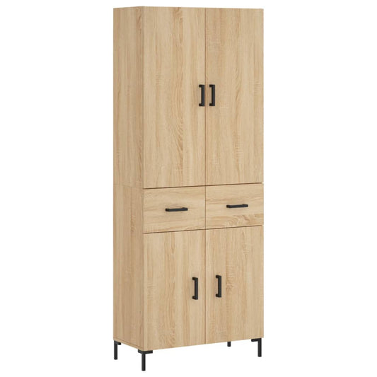 Highboard 69,5x34x180 cm Engineered Wood 2 doors 2 drawers Sonoma oak