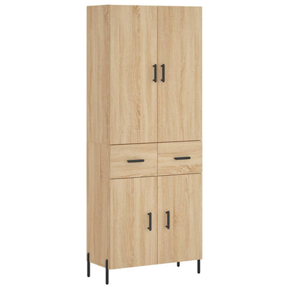 vidaXL Highboard Sonoma Oak 69.5x34x180 cm Engineered Wood 2