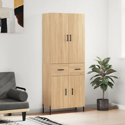 vidaXL Highboard Sonoma Oak 69.5x34x180 cm Engineered Wood 1