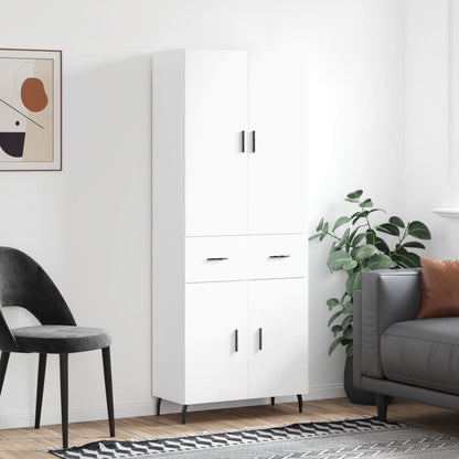 vidaXL Highboard White 69,5x34x180 cm Engineered Wood 1