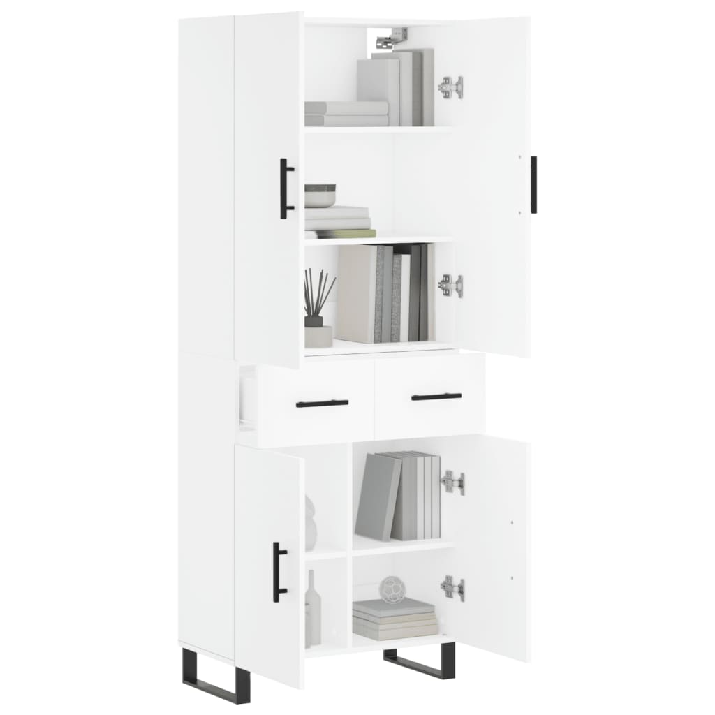 vidaXL Highboard White 69,5x34x180 cm Engineered Wood 3
