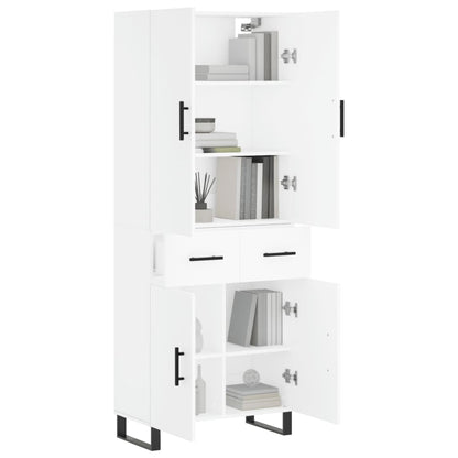 vidaXL Highboard White 69,5x34x180 cm Engineered Wood 3