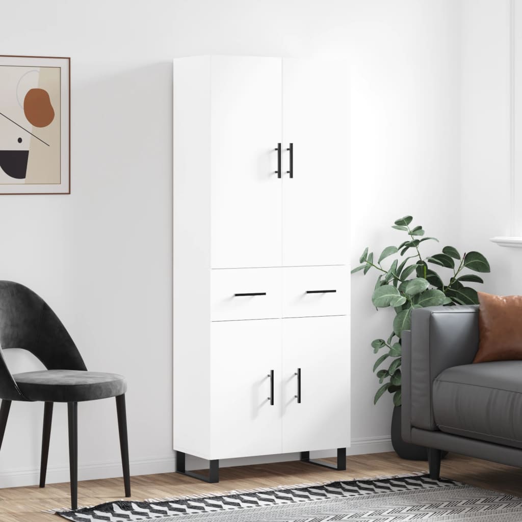vidaXL Highboard White 69,5x34x180 cm Engineered Wood 1