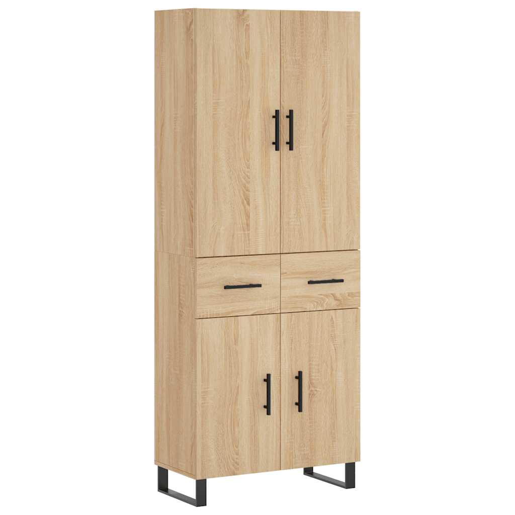 Highboard 69,5x34x180 cm Engineered Wood 2 doors 2 drawers Sonoma oak