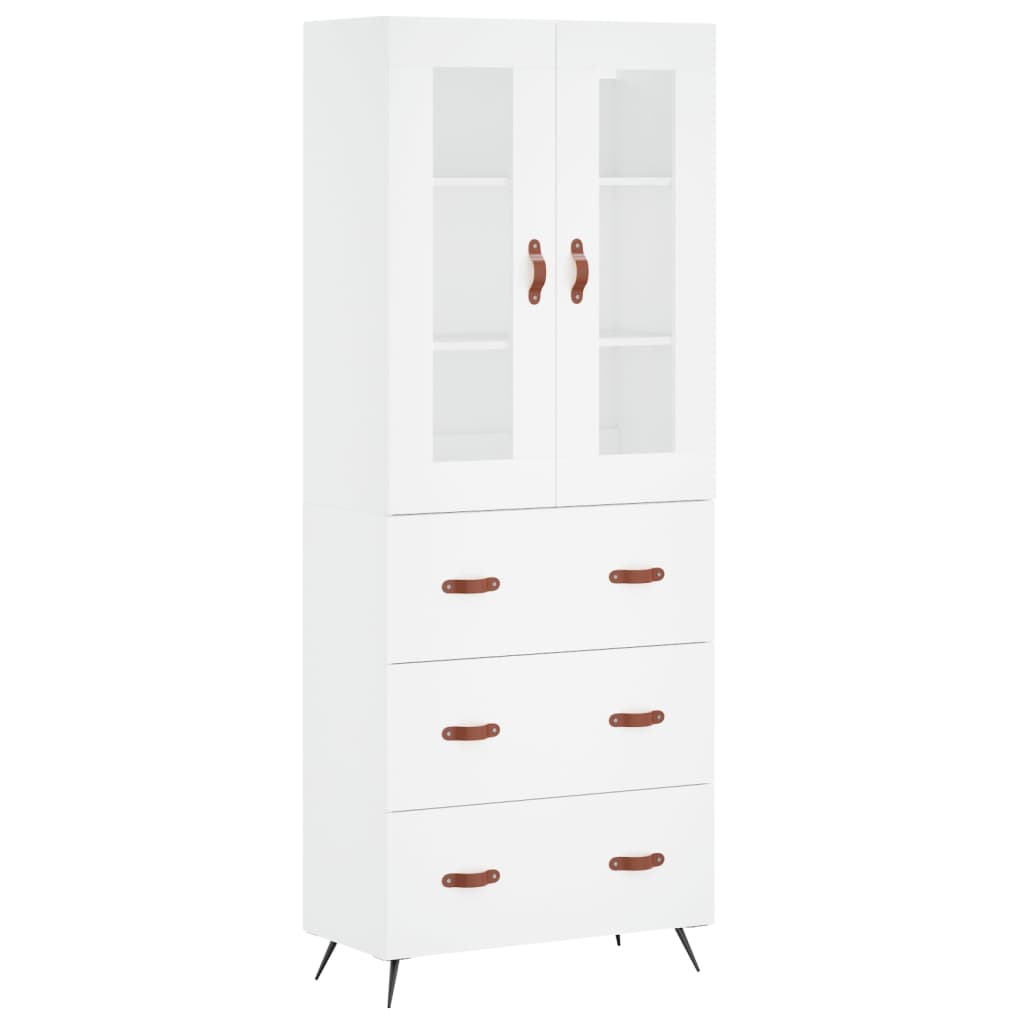 vidaXL Highboard White 69,5x34x180 cm Engineered Wood 2