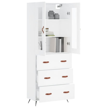 vidaXL Highboard White 69,5x34x180 cm Engineered Wood 3