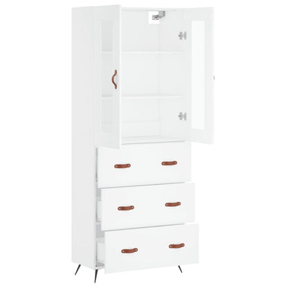 vidaXL Highboard White 69,5x34x180 cm Engineered Wood 4