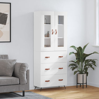 vidaXL Highboard White 69,5x34x180 cm Engineered Wood 1
