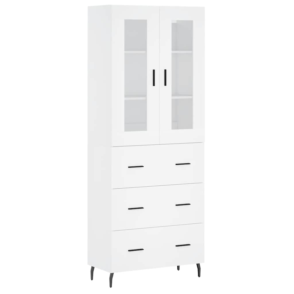 vidaXL Highboard White 69.5x34x180 cm Engineered Wood 2