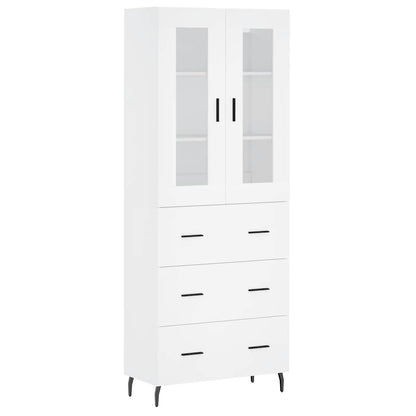 vidaXL Highboard White 69.5x34x180 cm Engineered Wood 2
