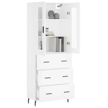 vidaXL Highboard White 69.5x34x180 cm Engineered Wood 3
