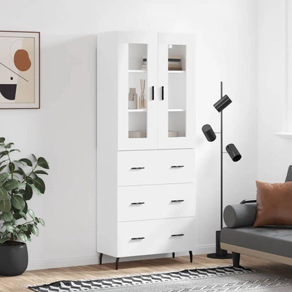vidaXL Highboard White 69.5x34x180 cm Engineered Wood 1