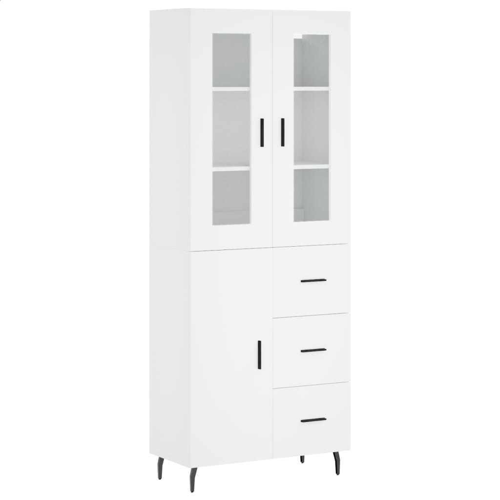 vidaXL Highboard White 69.5x34x180 cm Engineered Wood 2
