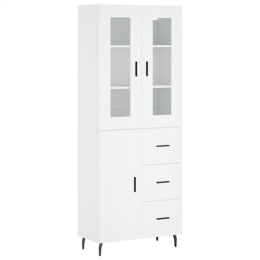 vidaXL Highboard White 69.5x34x180 cm Engineered Wood 2
