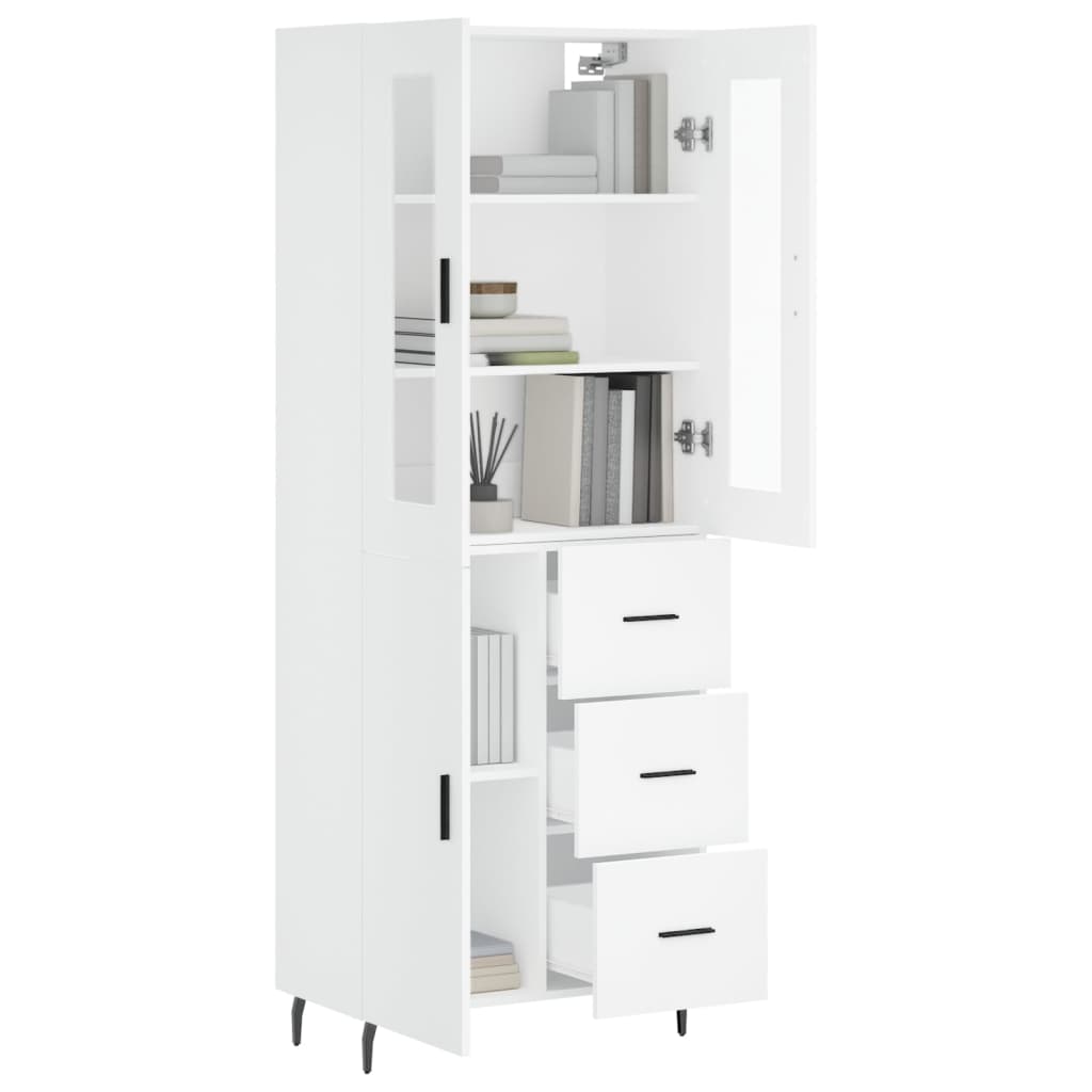 vidaXL Highboard White 69.5x34x180 cm Engineered Wood 3