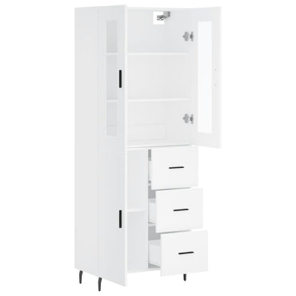 vidaXL Highboard White 69.5x34x180 cm Engineered Wood 4