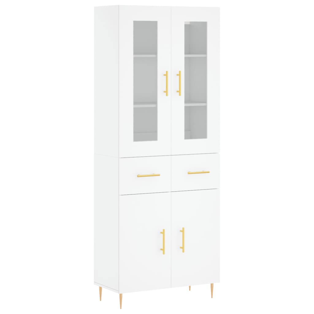 vidaXL Highboard White 69,5x34x180 cm Engineered Wood 2