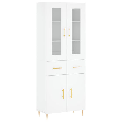 vidaXL Highboard White 69,5x34x180 cm Engineered Wood 2