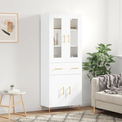 vidaXL Highboard White 69,5x34x180 cm Engineered Wood 1
