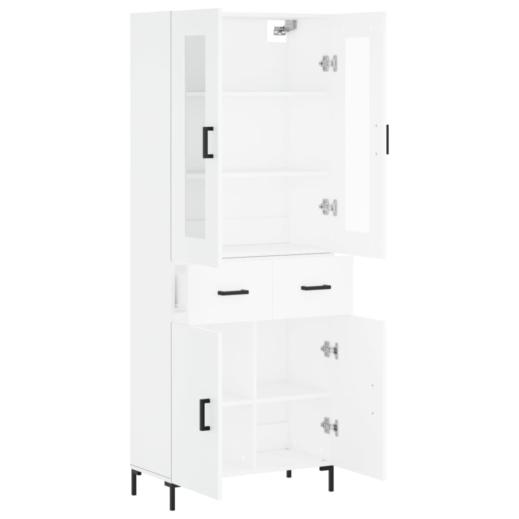 vidaXL Highboard White 69,5x34x180 cm Engineered Wood 3