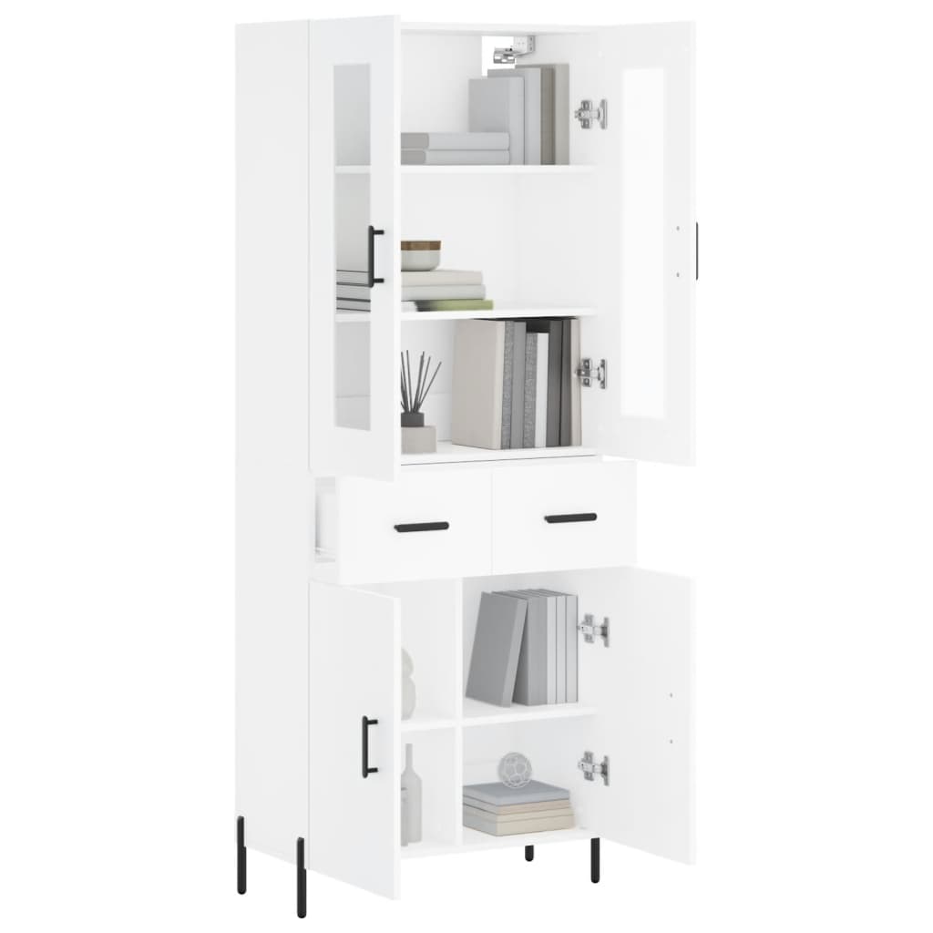 vidaXL Highboard White 69,5x34x180 cm Engineered Wood 3