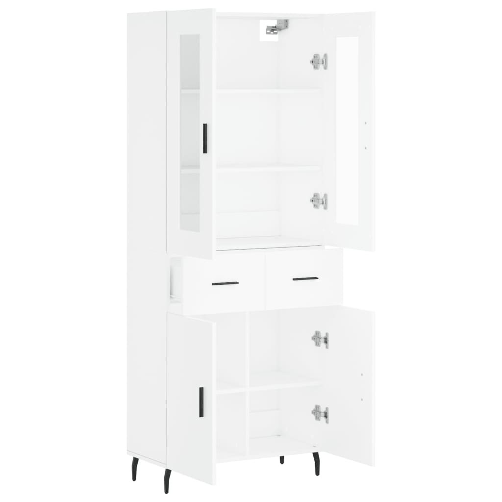 vidaXL Highboard White 69,5x34x180 cm Engineered Wood 3