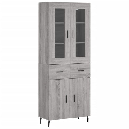 vidaXL Highboard Grey Sonoma 69,5x34x180 cm Engineered Wood 2