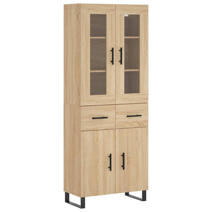 vidaXL Highboard Sonoma Oak 69,5x34x180 cm Engineered Wood 2