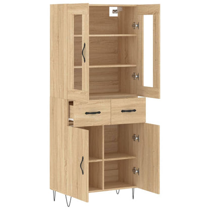 vidaXL Highboard Sonoma Oak 69,5x34x180 cm Engineered Wood 3