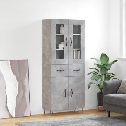 vidaXL Highboard 69.5x34x180 cm Engineered Wood 2 doors 2 drawers