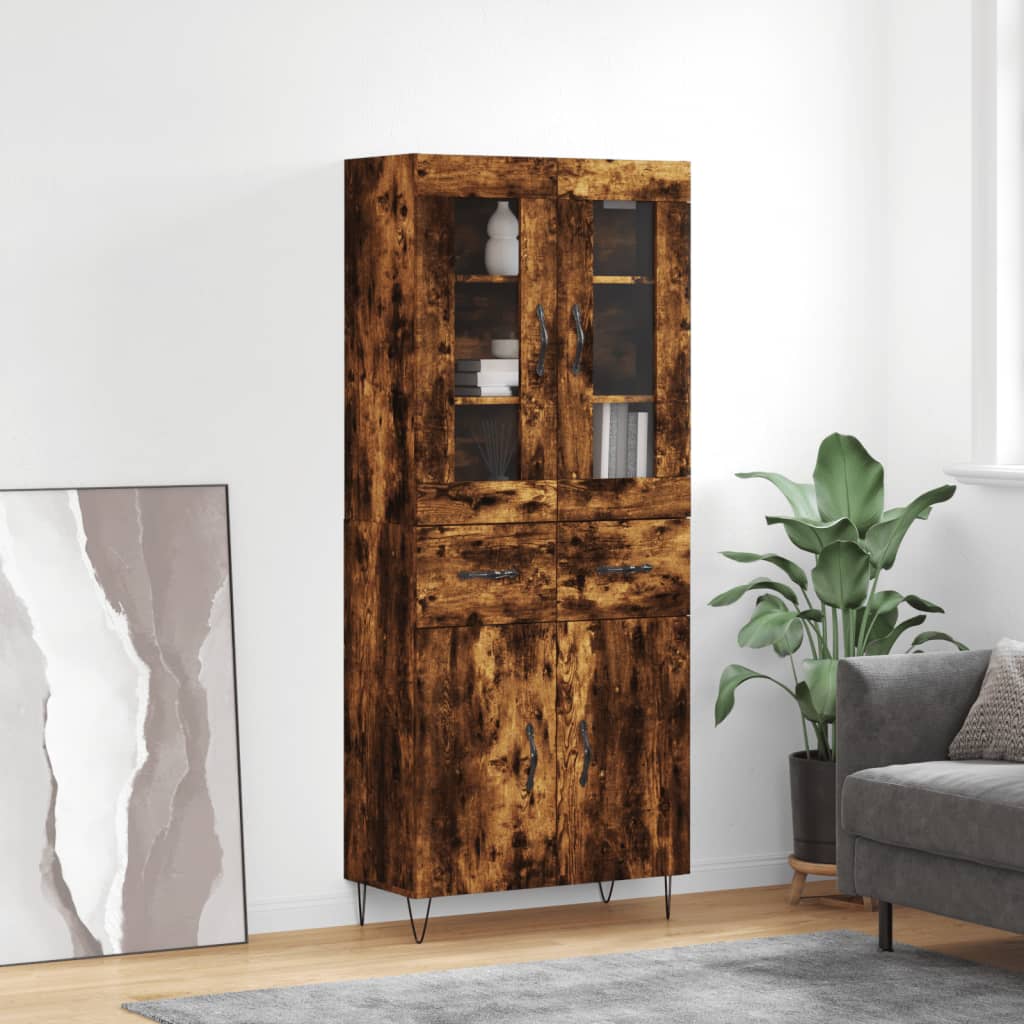 vidaXL Highboard 69.5x34x180 cm Engineered Wood 2 doors 2 drawers