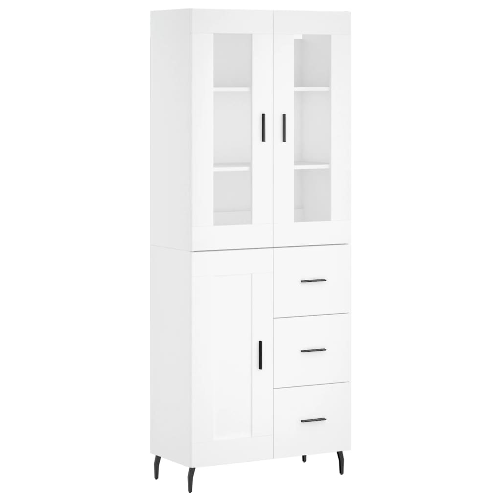 vidaXL Highboard White 69.5x34x180 cm Engineered Wood 2