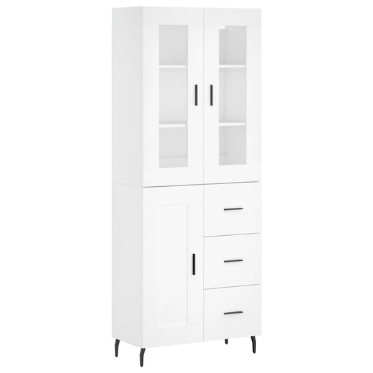 vidaXL Highboard White 69.5x34x180 cm Engineered Wood 2