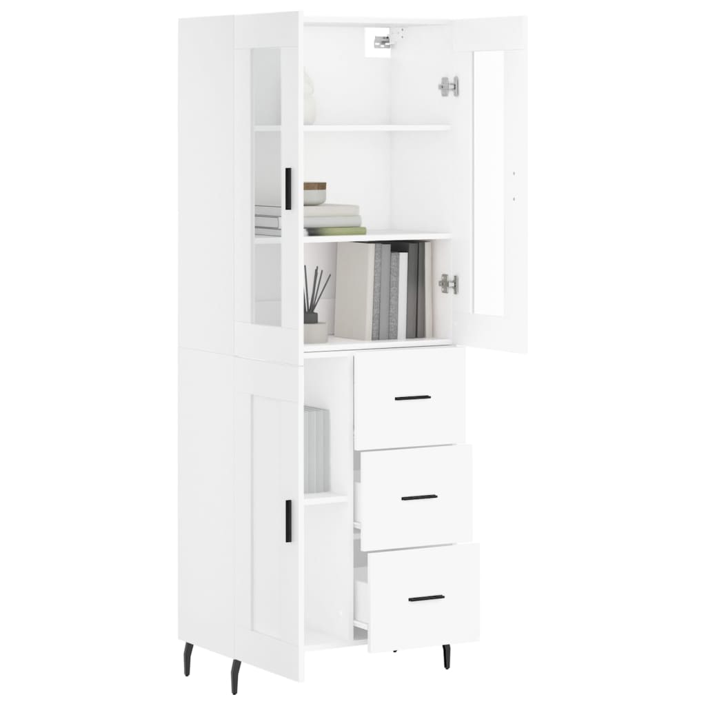 vidaXL Highboard White 69.5x34x180 cm Engineered Wood 3