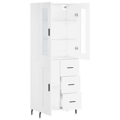 vidaXL Highboard White 69.5x34x180 cm Engineered Wood 4