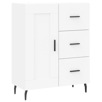 Highboard 69.5x34x180 cm Engineered Wood 1 Wood Door 3 Drawers White