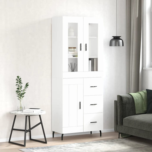 vidaXL Highboard White 69.5x34x180 cm Engineered Wood 1