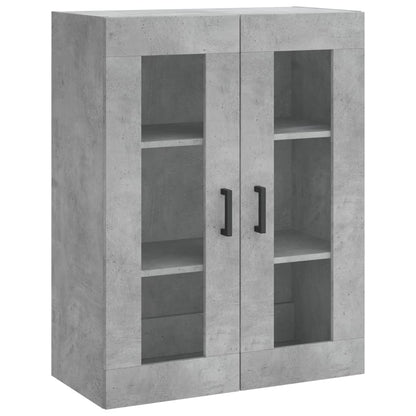 Highboard 69.5x34x180 cm Engineered Wood 3 Shelves Concrete grey