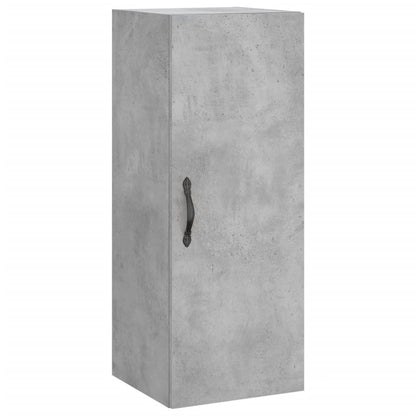 Highboard 34.5x34x180 cm Engineered Wood 1 Glass Door Concrete grey