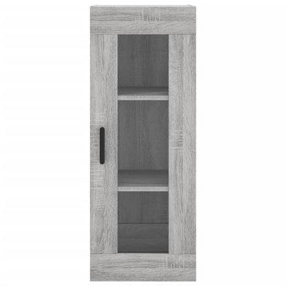 Highboard 34.5x34x180 cm Engineered Wood 3 Shelves Grey sonoma