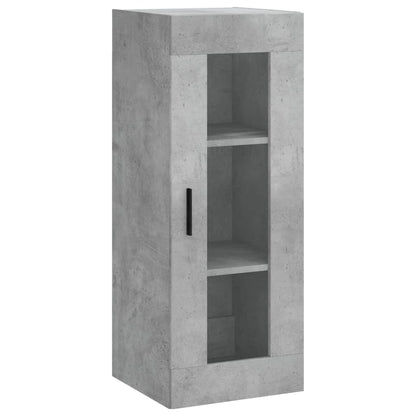 Highboard 34.5x34x180 cm Engineered Wood 1 Glass Door Concrete grey