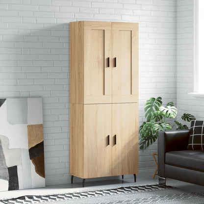 Highboard 69.5x34x180 cm Engineered Wood 2 Doors Sonoma oak